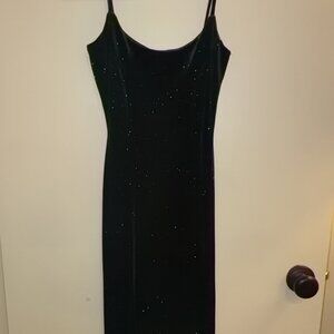 Windsor Glitter Velvet Midi Dress - S